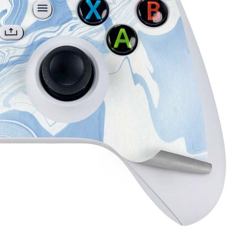 Blue Marbling Xbox Series S Controller Skin